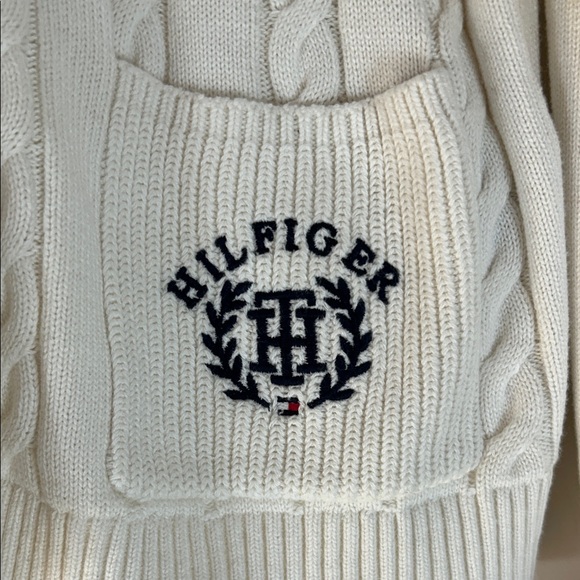 Tommy Hilfiger Women's Cream Cardigan Sweater Preppy Casual Size Small - Picture 3 of 11